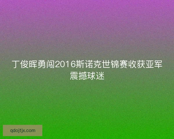 丁俊晖勇闯2016斯诺克世锦赛收获亚军震撼球迷 丁俊晖勇闯2016斯诺克世锦赛收获亚军震撼球迷